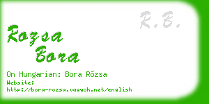 rozsa bora business card